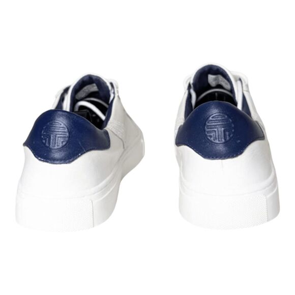 TORY BURCH Chevron White Leather Sneaker Size 7M - Picture 5 of 7